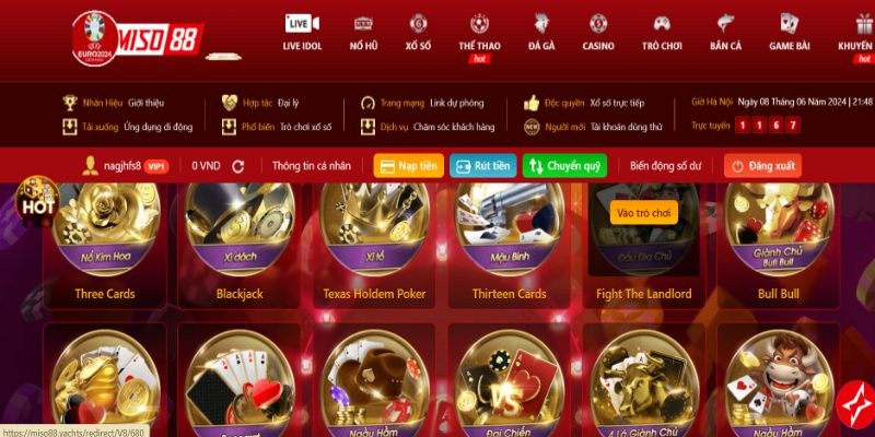 Trò chơi game bài đa dạng